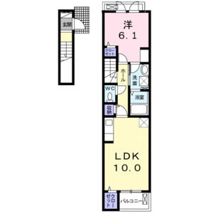 1LDK 間取り図