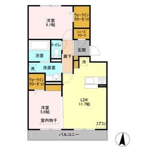 2LDK 間取り図