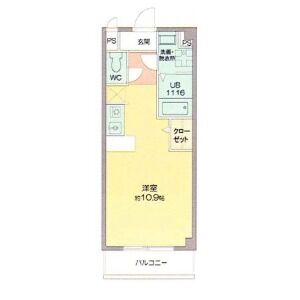 ワンルーム 間取り図