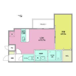 1LDK 間取り図
