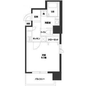 1K 間取り図