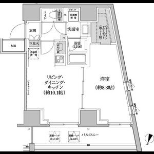 1LDK 間取り図