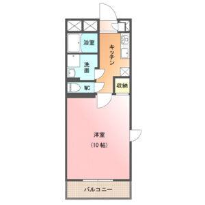 1K 間取り図