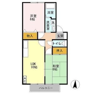 2LDK 間取り図