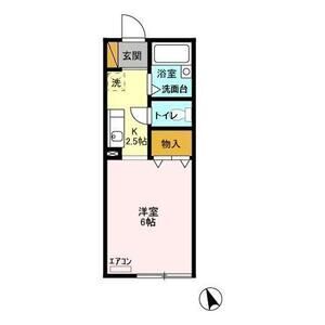 1K 間取り図
