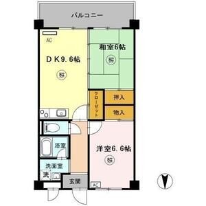 2DK 間取り図