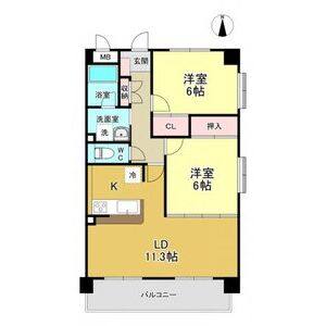 2LDK 間取り図