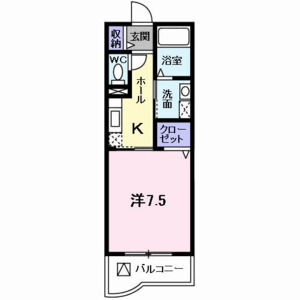 1K 間取り図