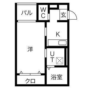 1K 間取り図