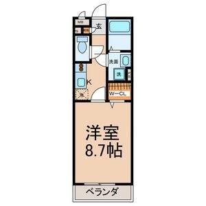 1K 間取り図