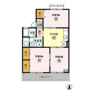 3DK 間取り図
