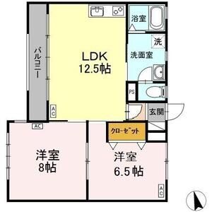 2LDK 間取り図