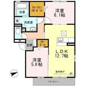 2LDK 間取り図
