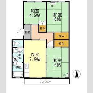 3DK 間取り図