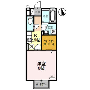 1K 間取り図