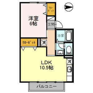 1LDK 間取り図