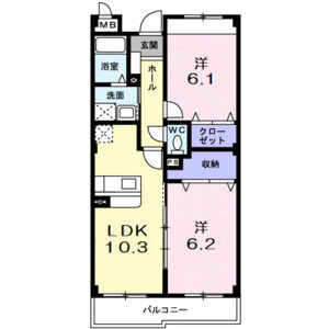 2LDK 間取り図