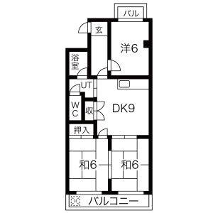 3DK 間取り図