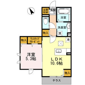 1LDK 間取り図