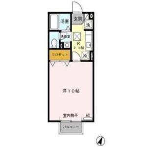 1K 間取り図