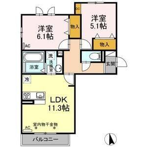 2LDK 間取り図