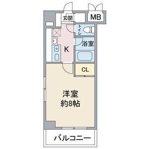 1K 間取り図