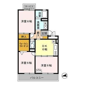 3DK 間取り図