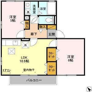 2LDK 間取り図