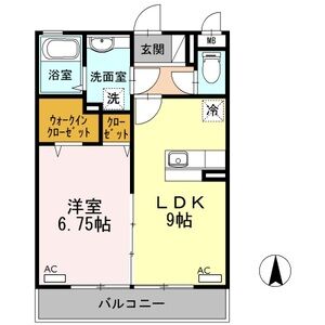 1LDK 間取り図