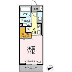 1K 間取り図