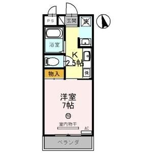 1K 間取り図