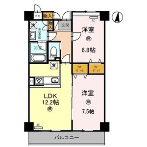 2LDK 間取り図