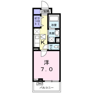 1K 間取り図
