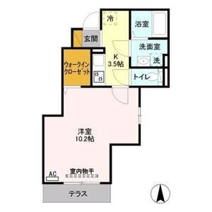 1K 間取り図