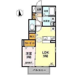 1LDK 間取り図