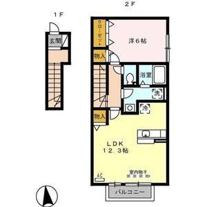 1LDK 間取り図