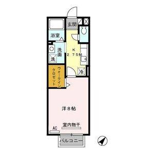 1K 間取り図