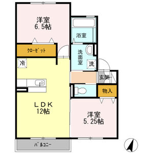 2LDK 間取り図