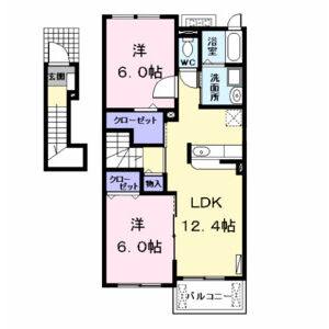 2LDK 間取り図