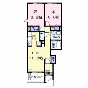 2LDK 間取り図