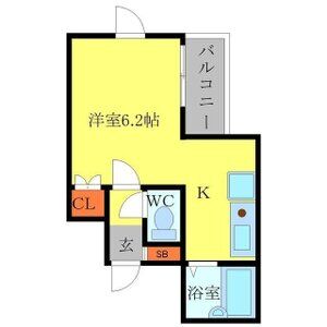1K 間取り図
