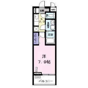 1K 間取り図