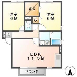 2LDK 間取り図