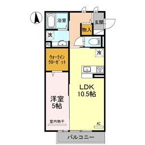 1LDK 間取り図
