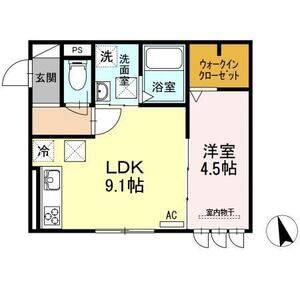 1LDK 間取り図