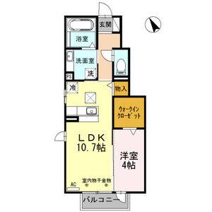 1LDK 間取り図