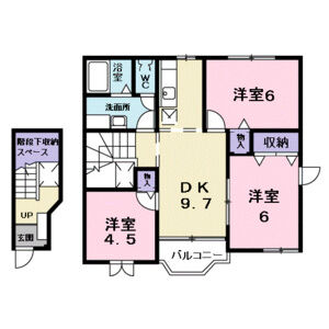 3DK 間取り図