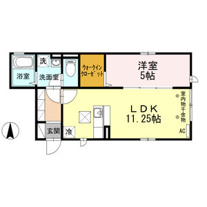 1LDK 間取り図