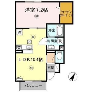 1LDK 間取り図