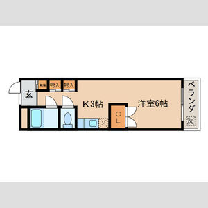 1K 間取り図